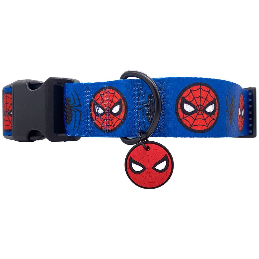 Spiderman Dog Collar (Color: Blue, Size: X Large)