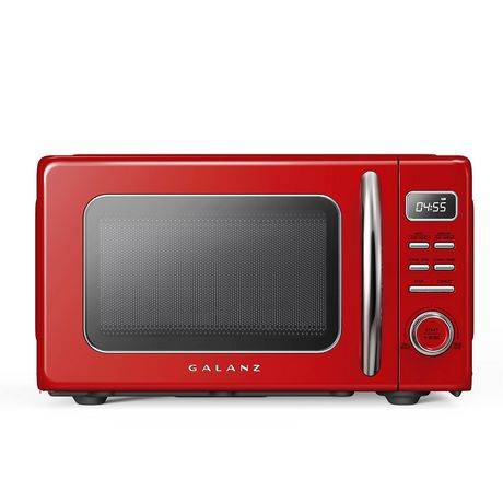 Galanz Retro Countertop Microwave Oven With Auto Cook, 0.7 cu.ft., Red