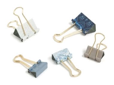 Les Produits U Ornate Florals Binder Clip Set (24 ct)