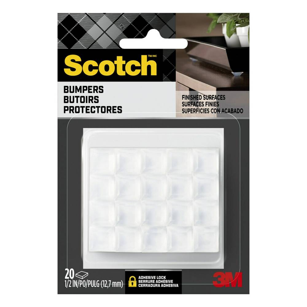 Scotch 20-Pack Square Rubber Cabinet Bumpers | SP954-NA