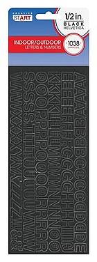 Cosco 1/2 Self-adhesive Letters, Black (098134)