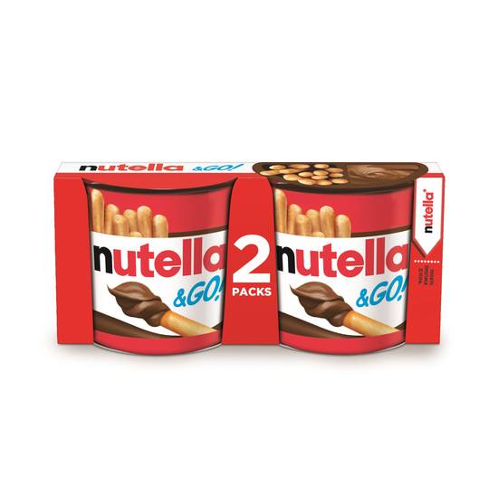 Nutella - & Go bâtonnets céréaliers et pâte à tartiner aux noisettes et cacao (2 ct)