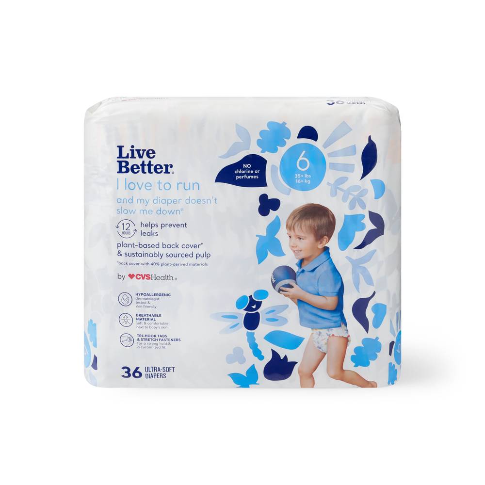 Live Better by CVS Health Diapers, Size 6, 36 CT