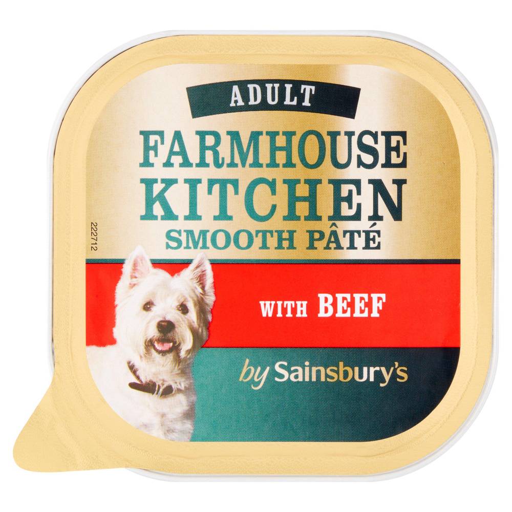Sainsbury's Farmhouse Kitchen Adult Dog Smooth Pâté With Beef 300g