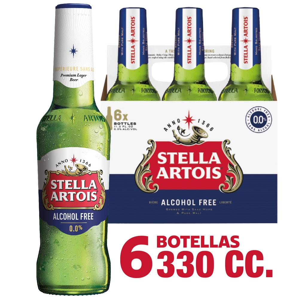 Stella Artois · Pack cerveza sin alcohol (6 x 330 ml)