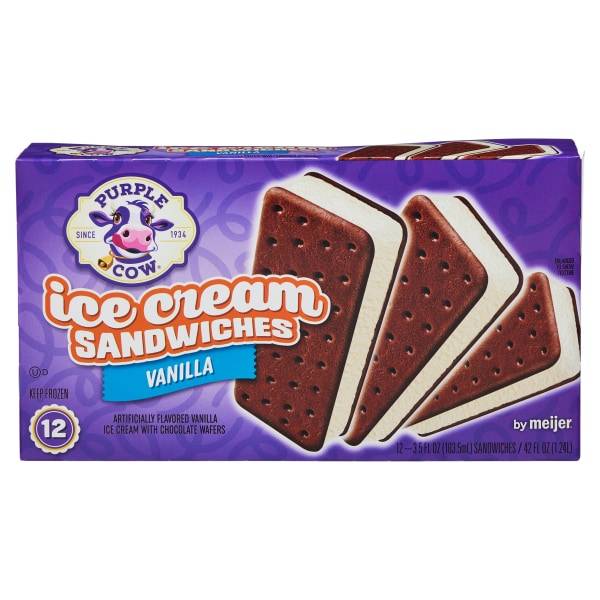 Purple Cow Ice Cream Sandwiches (12 ct)