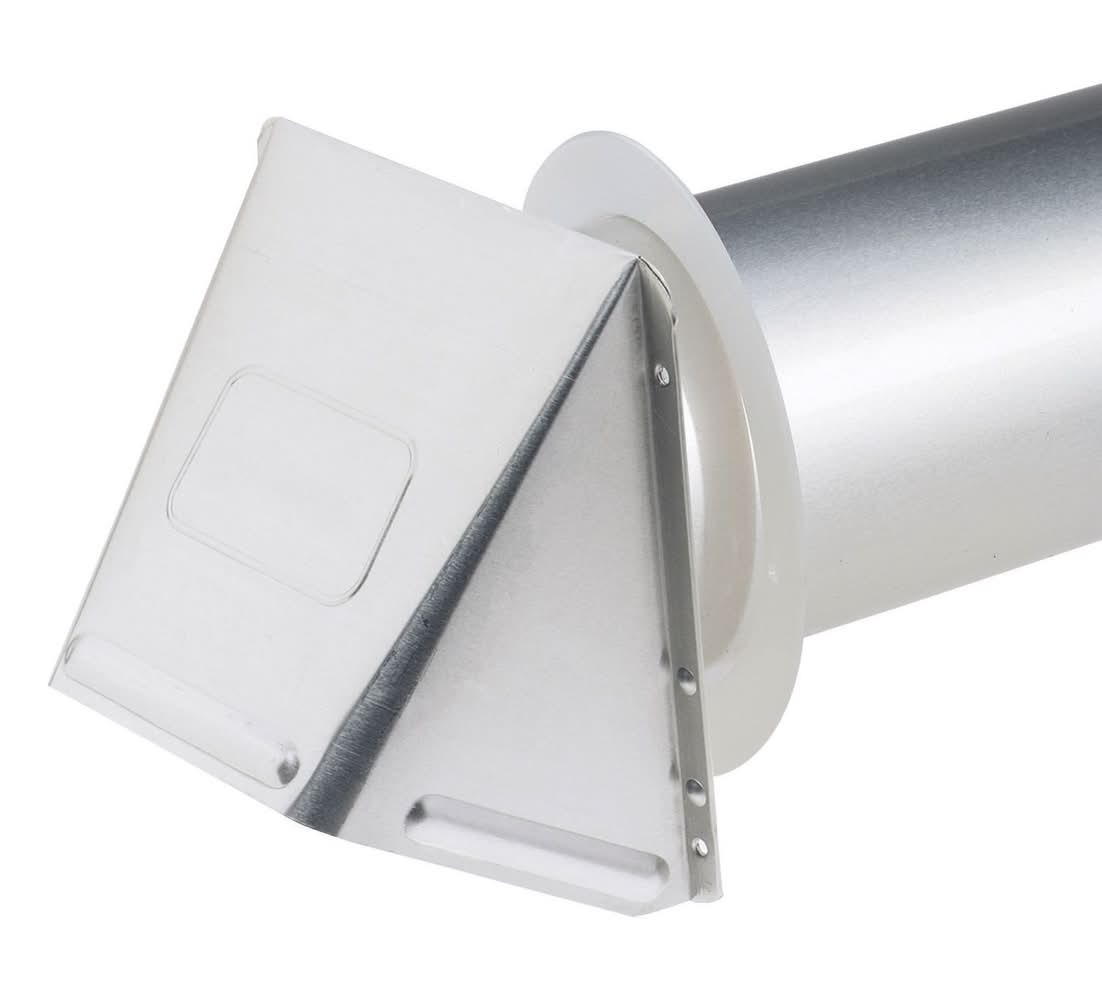 ACE 4 In. W X 6 In. L Silver Aluminum Dryer Vent Hood