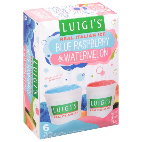 Luigi's Blue Raspberry and Watermelon Variety pack (6 x 6 fl oz)