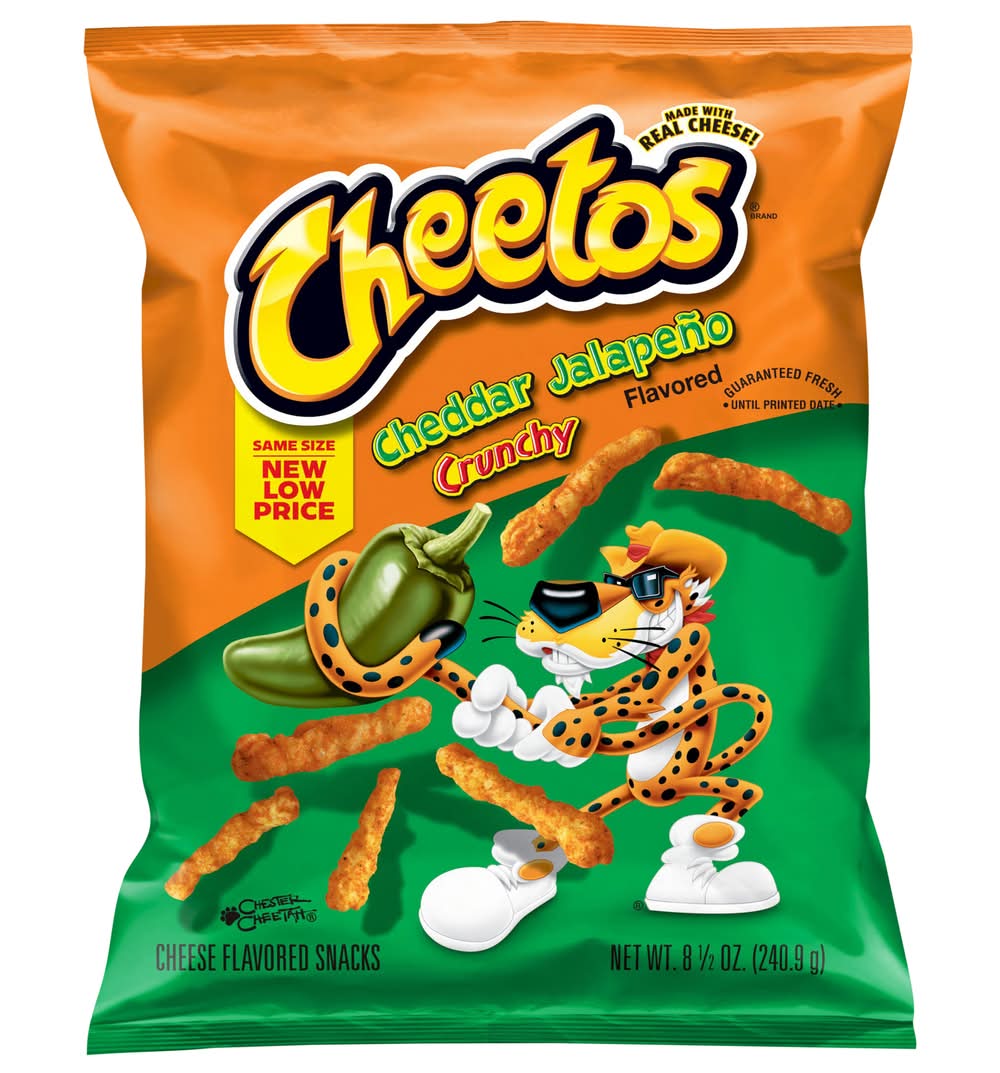 Cheetos Crunchy Cheese Snacks, Cheddar Jalapeño (8.5 oz)
