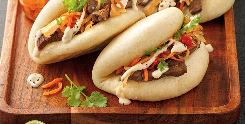 Bao, bœuf charolais