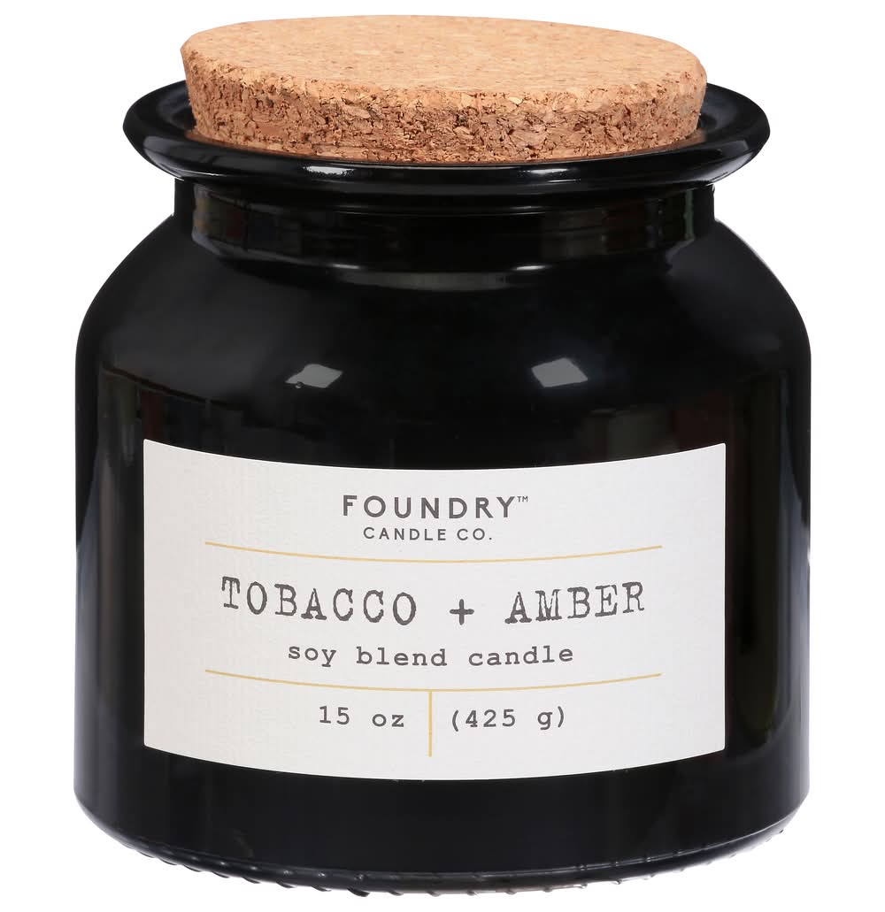 foundry tobacco and amber Foundry Candle Co. Soy Blend Tobacco + Amber Candle (15 oz)