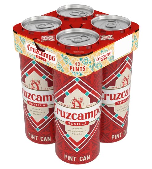 Cruzcampo Sevilla Lager Beer (4 x 568ml)