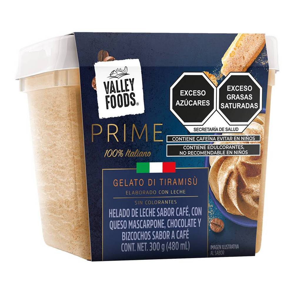 Valley Foods · Helado de tiramisú prime (480 ml)