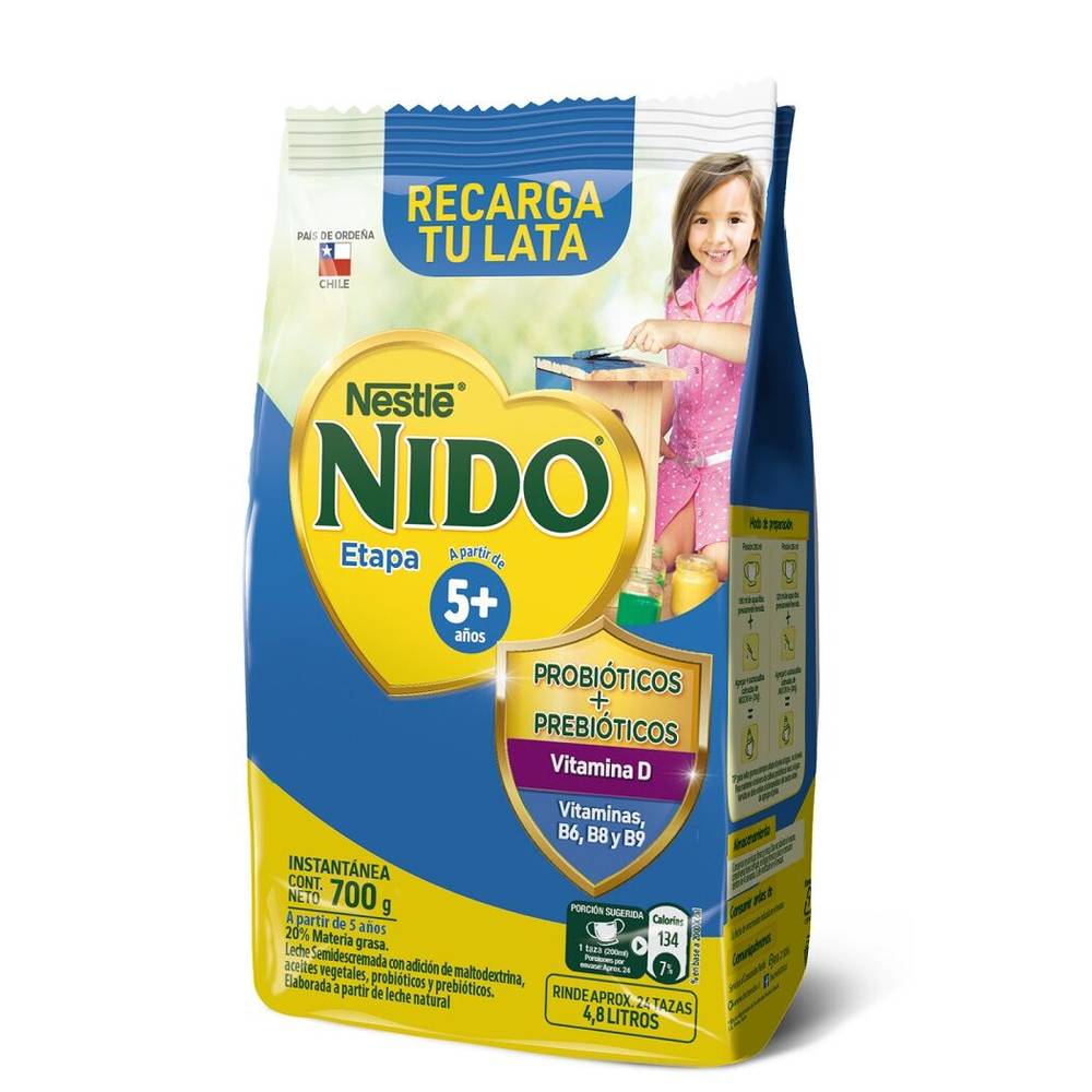 Leche en Polvo Semidescremada 800 Nido 5+ NIDO