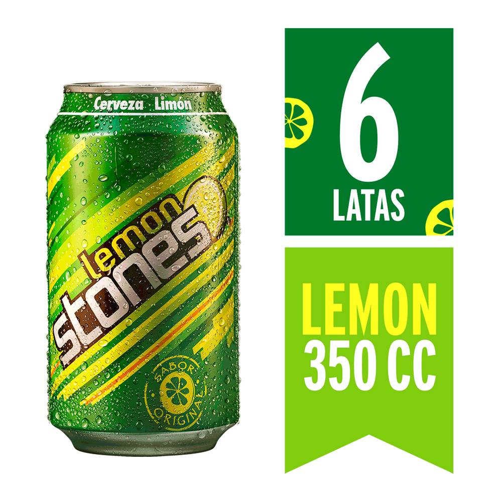 Stones pack cerveza lemon (6 pack, 350 ml)