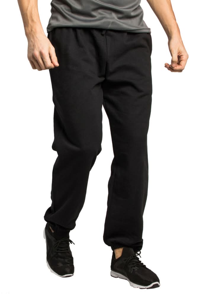 Mountain Ridge Fleece Pants With Adjustable Drawstring & Elastic Ankle, Men, XL, Charcoal