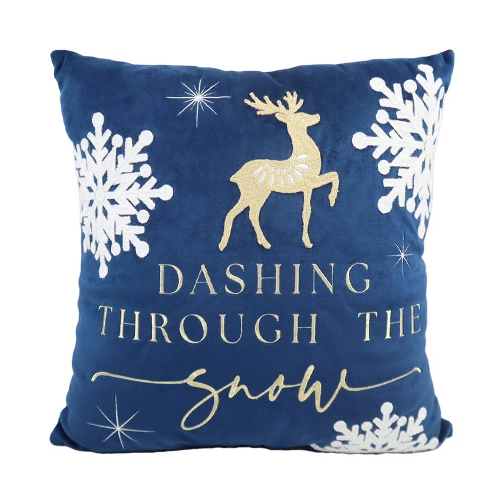 Holiday Living 18-in Pillow Snowflake Christmas Decor | LW237754