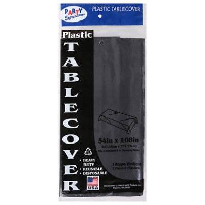 Tblmt 54X108 Black Tablecover - Each