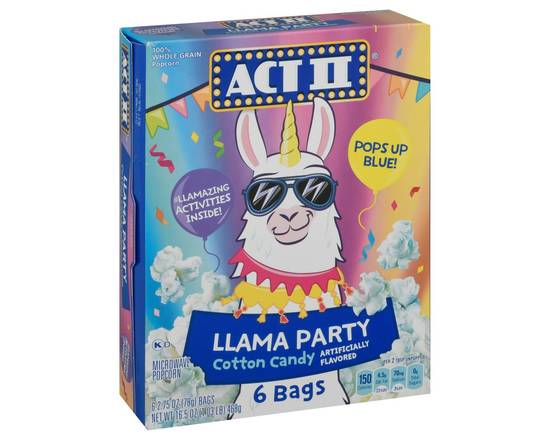 Act II · Llama Party Cotton Candy (6 x 2.75 oz)