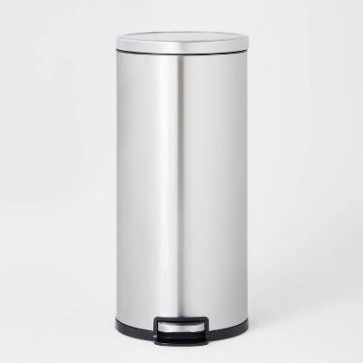 30L Round Step Trash Can Silver - Brightroom™