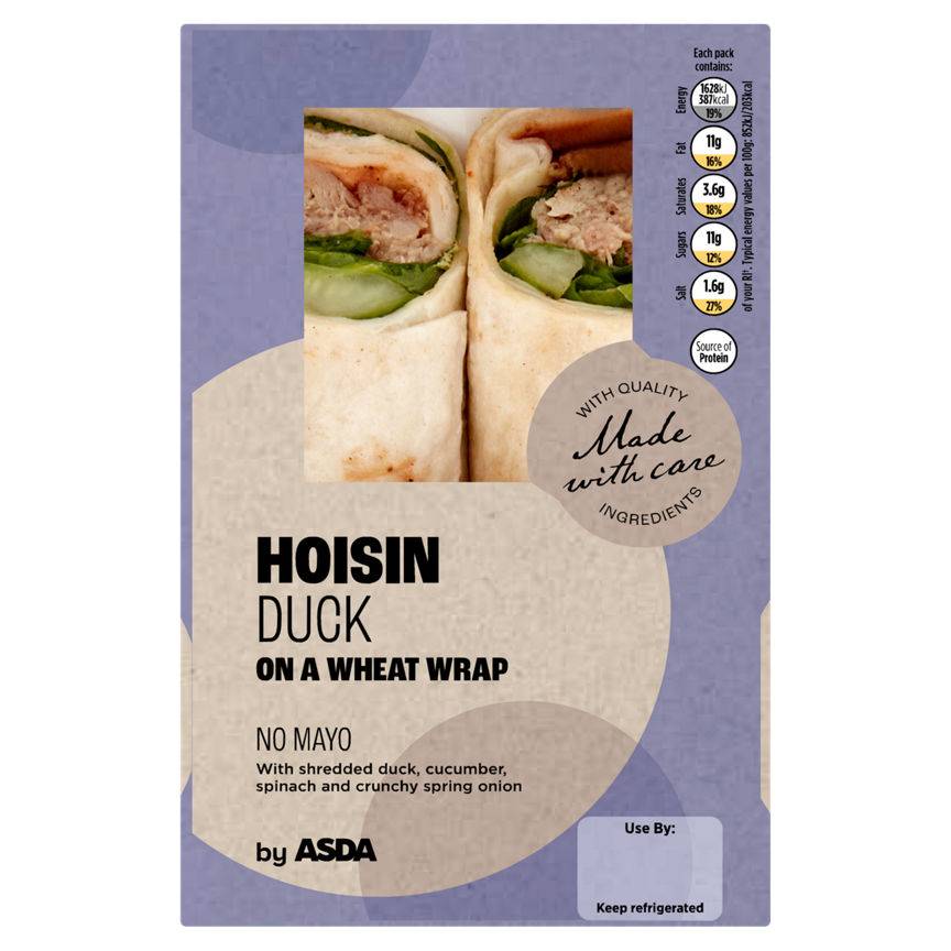 Asda Hoisin Duck on a Wheat Wrap