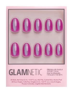 Glamnetic Press-On Manicure Fake Nails, Berry Fizz (30 ct)