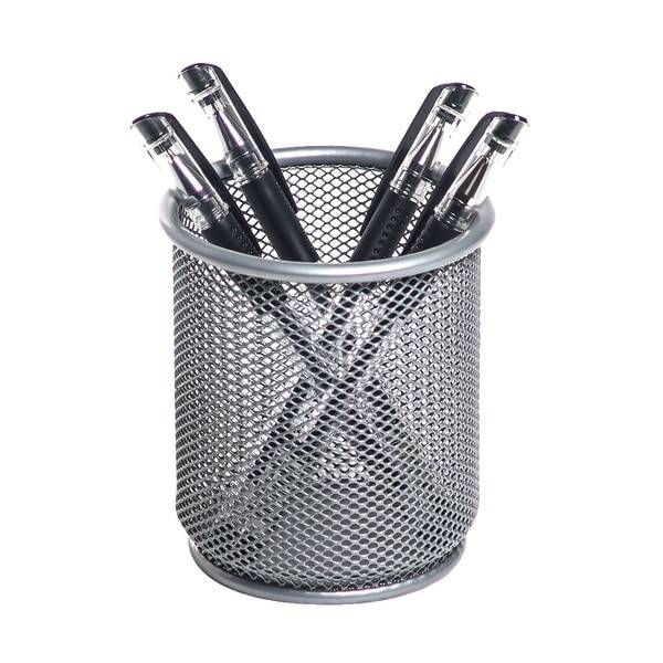 Office Depot Brand Mesh Pencil Cup, Silver