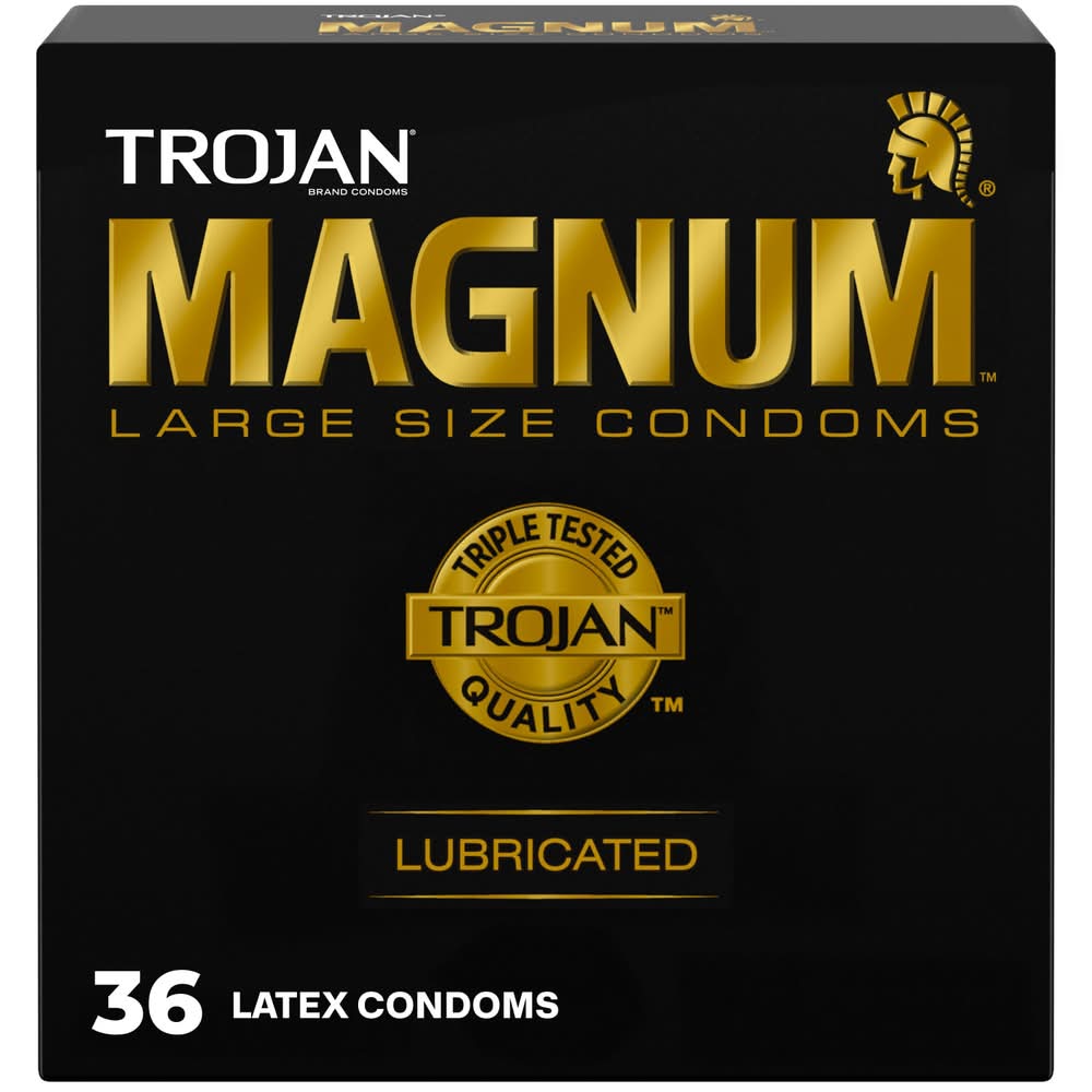 Trojan Magnum Lubricated Condoms Value pack, L (36 ct)
