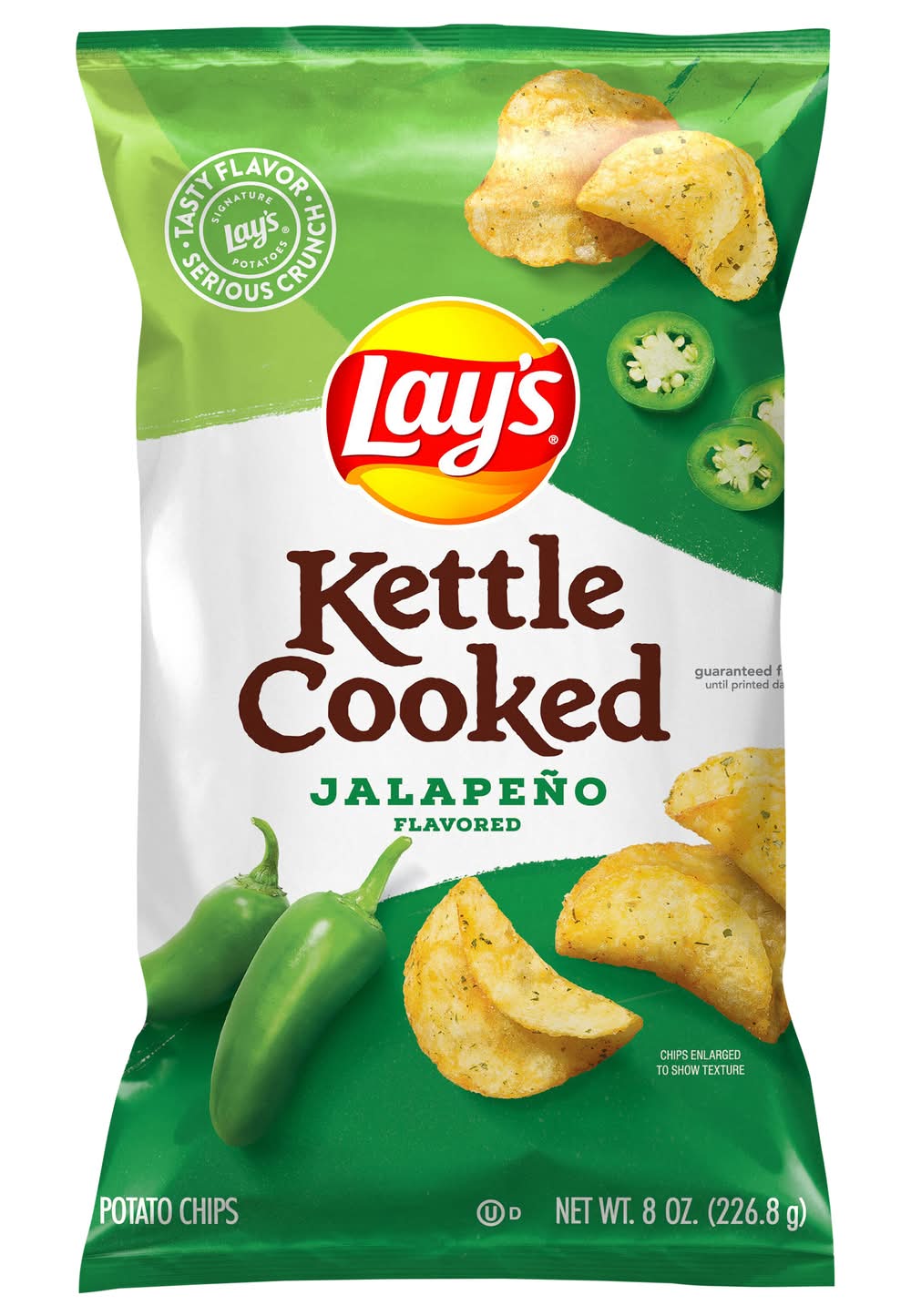 Lay's Kettle Cooked Potato Chips, Jalapeno (8 oz)