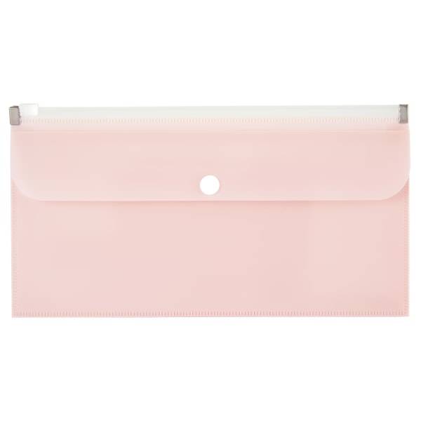 Office Depot® Brand 2-Pocket Envelope, 1-1/4" Expansion, Check Size, Pink