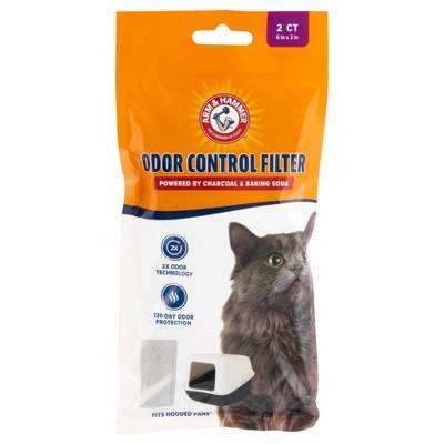 Arm & Hammer Charcoal & Baking Soda Cat Litter Filter, Size 6 in X 3 in (2 ct)