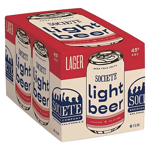 Societe Brewing Company Light Beer (6 ct, 12 floz)