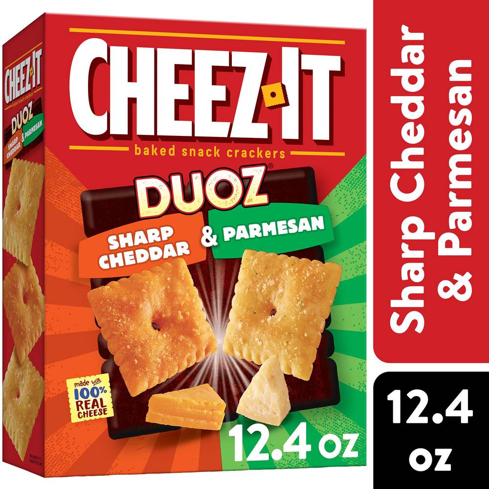 Cheez-It Duoz Sharp Cheddar and Parmesan Baked Snack Crackers (12.4 oz)