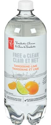President's Choice Boisson À Base D’Eau Pétillante Clair Et Net, Tangerine Et Lime / Free & Clear Tangerine-Lime Sparkling Water Beverage 1.0 L