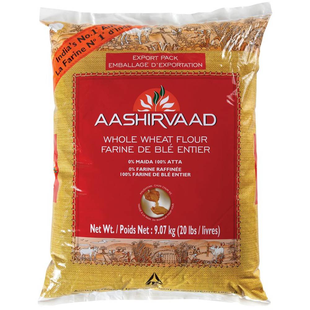 Aashirvaad Whole Wheat Flour (case) (9.1 kg)