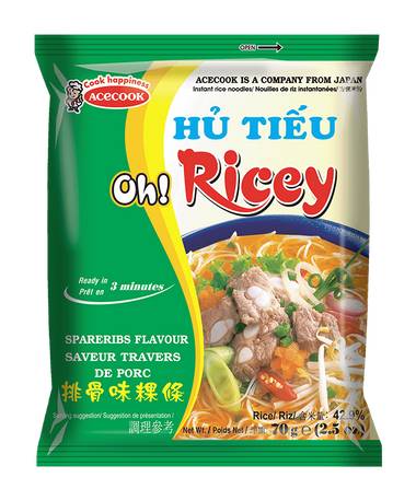 Acecook Spare Ribs, Oh! Ricey Instant Rice Noodles (70g)
