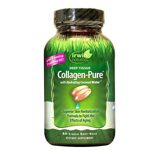 Irwin Naturals Deep Tissue Collagen-Pure with Hydrating Coconut Water, Softgels - 80.0 ea