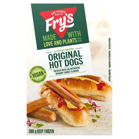 Fry's 8 Plant-Based Original Hot Dogs 360g