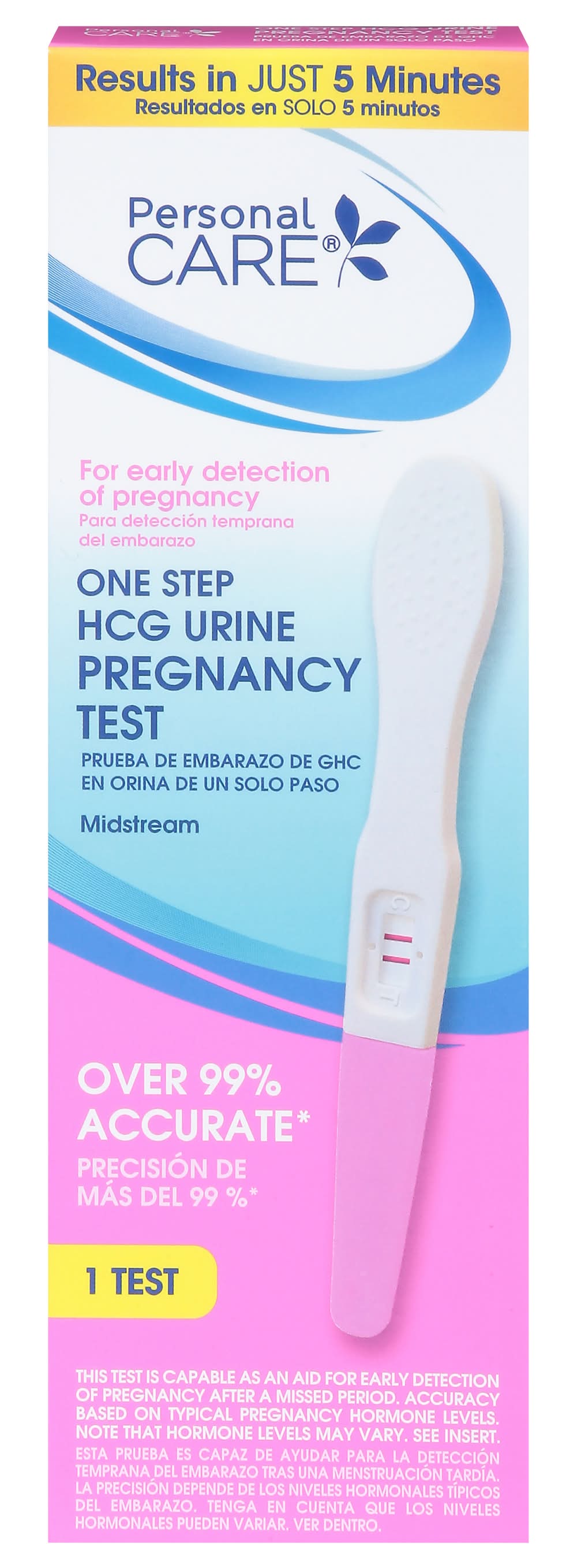 Personal Care Midstream Hcg Urine One Step Pregnancy Test