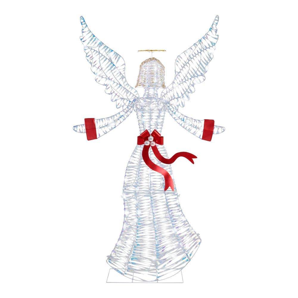 Home Accents Holiday 6 Ft. Iridescent Twist Led Iridescent Angel Holiday Yard Decoration