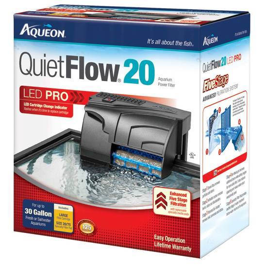 Aqueon Quietflow Led Pro 20 Aquarium Power Filter ( large)