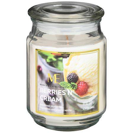 Modern Expressions Scented Candle Berries N' Cream - 18.0 oz