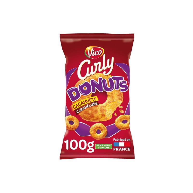 Vico - Curly donuts, cacahuète caramélisée (100g)