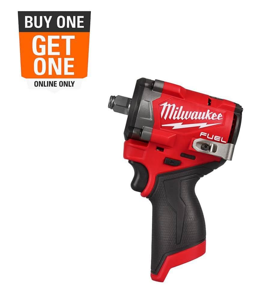 Milwaukee M12 Fuel 12V Lithium-Ion Brushless Cordless Stubby 1/2 In. Impact Wrench (Tool-Only)