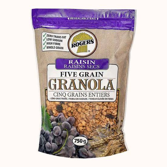 Rogers Five Grain Granola With Raisins (750 g)
