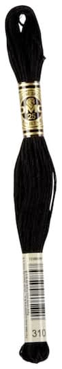 DMC Strand Embroidery Floss, Size 25, 310 Black