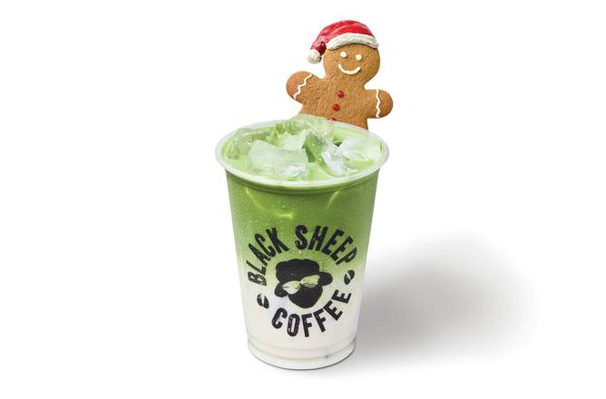 Iced Gingerbread Matcha Latte