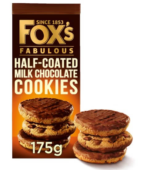Fox's Fabulous Half-Coated Milk Chocolate Cookies (175g)