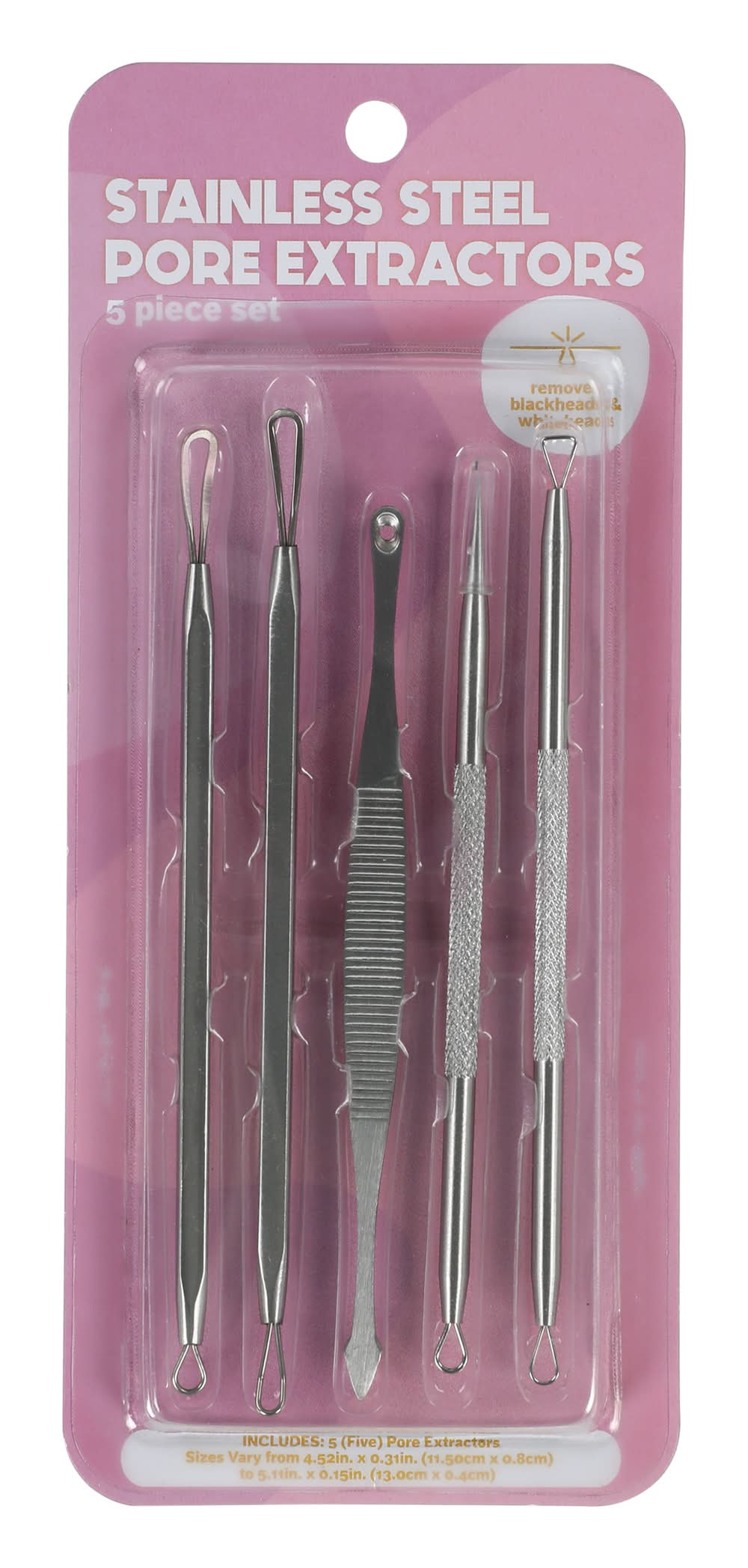 Stainless Steel Pore Extractors 5-Piece