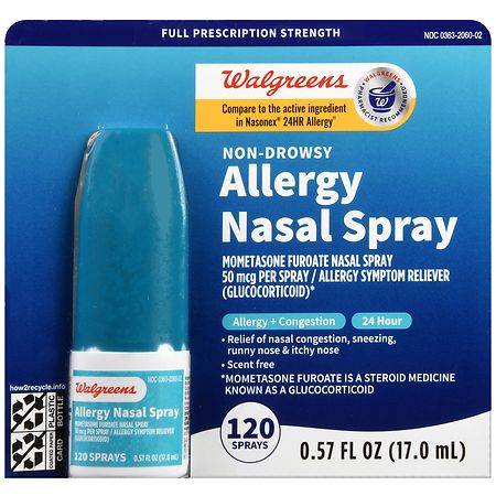 Walgreens 24 Hour Allergy Nasal Spray, Mometasone Furoate, Non-Drowsy